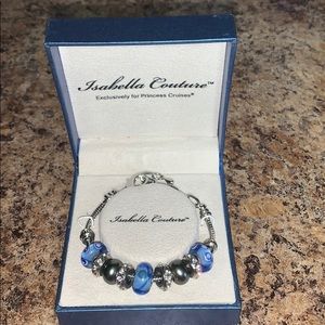 Isabella Couture Bracelet in Silver and Blue